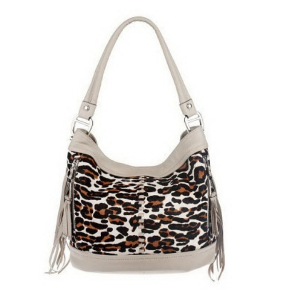 B. Makowsky Calf Hair & Leather Bag